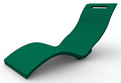 Arkema S010-6016 - Tumbona de color verde oscuro de suelo, fabricada en polietileno de alta densidad con superficie efecto piedra, resistente a los ra