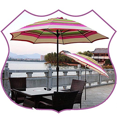Sombrillas Sunbrella, Paraguas portátil del paraguas de patio con polo de inclinación, paraguas al aire libre de grado de acero de 7,8 pies / 2.4 m, p