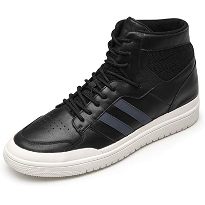 CHAMARIPA Elevador Zapatos para Hombres - 7CM High top Casual Sneakers Zapatos de los Hombres Aumento de Altura Zapatos de Cuero Entrenadores de Moda 