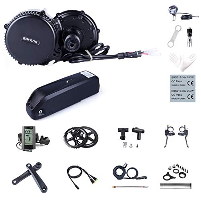 BAFANG Ebike BBS02B 48V 750W Kit de Conversión de Bicicleta de montaña con Motor Central Bicicleta con Batería de 48V 11.6/13/17.5/18Ah Hailong, Bater