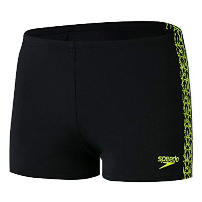 Speedo BoomStar Splice Calzoncillos de Natación, Hombre, Negro (Black/Fluo Yellow), 38 (ES 95 cm)