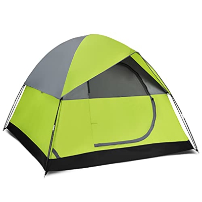 COSTWAY Tienda de Campaña para 2/4 Personas con Tejido Oxford Impermeable 3000 MM con PU, Tela antilluvia removible, 2 Cuerdas antiviento, Tienda de P