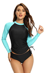 SHEKINI Traje de Baño de Dos Piezas para Mujer Moda Manga Larga Protector Solar Tankini Top Tankini Set con Triángulo Braguitas de Bikini Verano Ropa  características