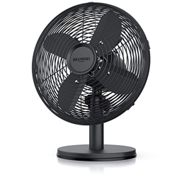 Brandson - Ventilador de mesa de diseño retro - Ventilador con 3 velocidades - Ventilador portátil - Oscilación 80° - Ángulo de inclinación de 40° - R precio