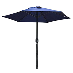 Sombrillas Sunbrella, Jardín de 2 m, paraguas de patio de mercado de hierro al aire libre, con manivela, 6 costillas, sombra al aire libre y protecció características