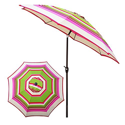 Sombrillas Sunbrella, Paraguas de patio de 2.7m / 9 pies, paraguas de mercado al aire libre, paraguas de playa, paraguas de mesa de balcón, con funció