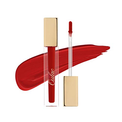 Oulac Rojo Mate Esmalte de Labios,Lápiz labial Mate sin Transferencia,8 Horas de Duración (Deep Kiss (M02))