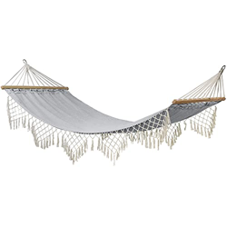 Hespéride Hamaca de Lona Colgante (Soporte) Modelo Rialto 200x100 cm Perla, Gris Claro precio