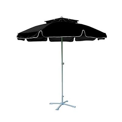 Sombrillas Sunbrella, Jardín doble, paraguas a prueba de viento y de playa estable, sombra de sol al aire libre de 2.4 m para la playa / piscina / par