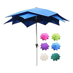 Sombrillas Sunbrella, Paraguas del patio de la patio de la costilla de la costilla de la fibra de vidrio del poste de aluminio de 3M con la manivela,  precio