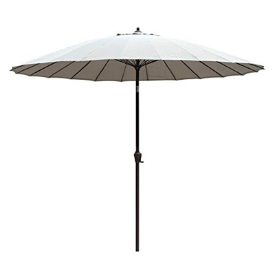 XMcKJ Sombrillas Sunbrella, 9ft2.7m Paraguas de Patio, Paraguas al Aire Libre Ajuste por inclinación, Paraguas de Mesa de Patio con cigüeñal y 24 Cost