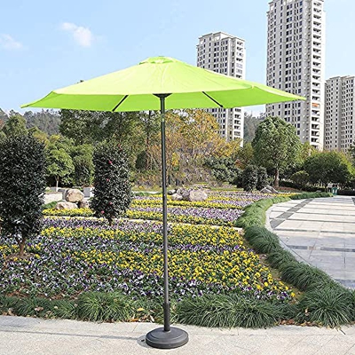 Sombrillas Sunbrella, 9 '(2,7 m) Paraguas de patio paraguas al aire libre con 8 costillas robustas, paraguas de patio paraguas paraguas aluminio barra