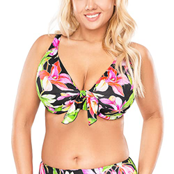 Vivisence Top De Bikini Blando De Rayas para Mujeres 3203, Floreado,90D características