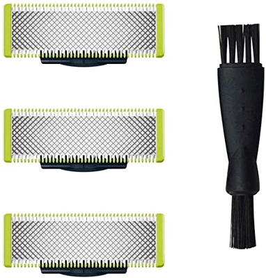 Cuchilla de Repuesto OneBlade Compatible con Phi-lips Norelco OneBlade QP2520 QP2530 QP2630 Pro QP6510 QP6520 Afeitadora Eléctrica con Cepillo Poweka 
