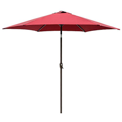 Sombrillas Sunbrella, 9 '(2,7 m) Paraguas de patio paraguas al aire libre con 8 costillas robustas, paraguas de patio paraguas paraguas aluminio barra precio