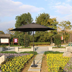 Sombrillas Sunbrella, 9 '(2,7 m) Paraguas de patio paraguas al aire libre con 8 costillas robustas, paraguas de patio paraguas paraguas aluminio barra precio