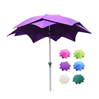 Sombrillas Sunbrella, Paraguas del patio de la patio de la costilla de la costilla de la fibra de vidrio del poste de aluminio de 3M con la manivela, 