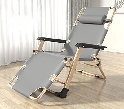 Metyoumeat La última Silla de Gravedad Cero sillón reclinable de jardín sillón Relajante Plegable de Acero Tubular Que Ahorra Espacio,Muebles de Exter