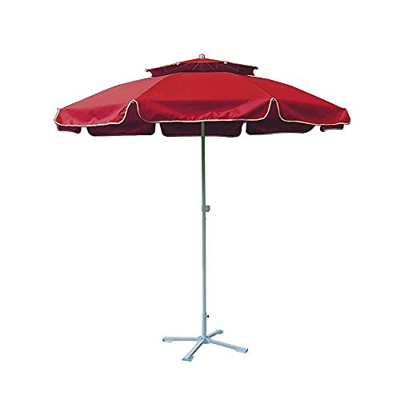 Sombrillas Sunbrella, Jardín doble, paraguas a prueba de viento y de playa estable, sombra de sol al aire libre de 2.4 m para la playa / piscina / par