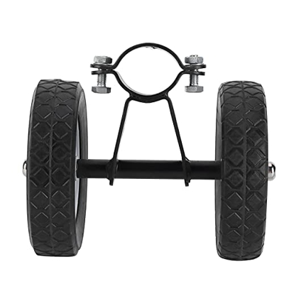 Ejoyous Juego de ruedas para hamacas, soporte de hamaca de hierro y goma, kit de rueda, accesorios para acampar al aire libre (negro)