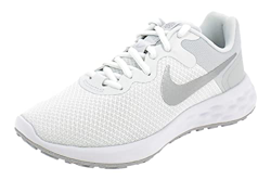 Nike Revolution 6, Road Running Shoe Mujer, White/Metallic Silver-Pure Platinum, 38 EU en oferta