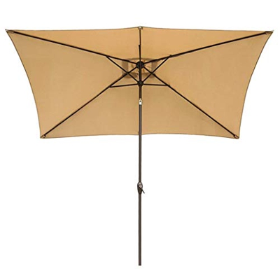 Sombrillas Sunbrella, Sombrilla rectangular 3Mx2M, Sombrilla de inclinación, sombrilla de jardín con función de manivela e inclinación Patio de ocio a