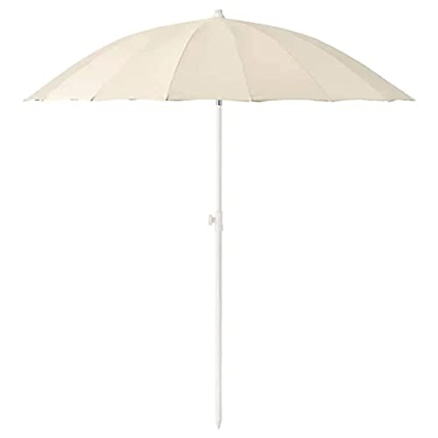 XMcKJ Sombrillas Sunbrella, Paraguas al Aire Libre de 2m Parasol Parasol Playa Inclinada Parasol Ajustable Jardín Paraguas sin Base Beige