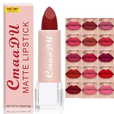 Nuevo Lápiz Labial Mate Nutritivo Maquillaje de Larga Duración Brillo de Labios Impermeable Para Mujeres NiñAs Uso Diario