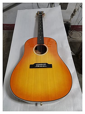 AAA GRADE CUSTOM ACUSTICA GUITAR STOPE HEADLE D Acústica Guitarra Profesional 6 cuerda Guitarra de ébano Adecuado para jugadores en todas las etapas. 