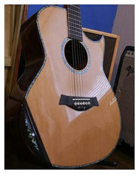 Baimelong AAAA Todas Las Maderas sólidas BOLO Wood Single Cut Doge Guitarra eléctrica acústica Adecuada para Jugadores en Todas Las etapas. BAIMENGLON características