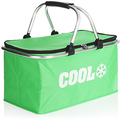 com-four® Bolsa Nevera - Caja Nevera térmica Plegable - Cesta Nevera Ligera para Camping, Exterior, Compras - Práctica Cesta de Picnic (01 Pieza - Ver en oferta