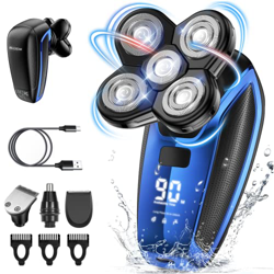 ERADREAM Afeitadoras de Cabeza Para Hombres, Máquina de Afeitar Eléctrica Seca y Húmeda, Recargable, Pantalla LED 4 en 1, Cabeza Flotante de Afeitar,  precio
