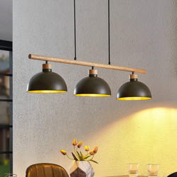Lindby Tirzana colgante, 3 luces, gris oscuro características