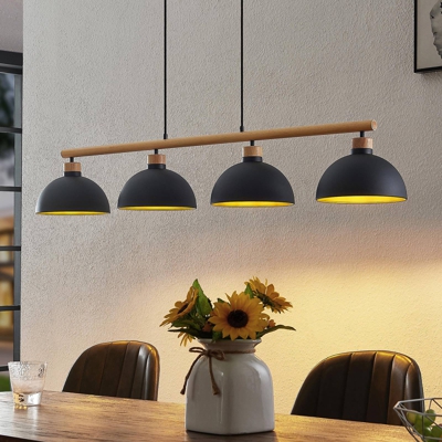 Lindby Tirzana lámpara colgante, 4 luces, negro