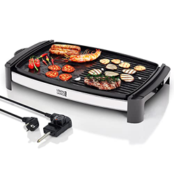 LEBENLANG Parrilla eléctrica con TÜV & GS 2200 Watt | Parrilla eléctrica para 4 - 8 personas - Parrilla eléctrica para cocinar - Parrilla eléctrica te en oferta