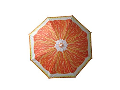NATUUR Sombrilla Playa 180cm. Estampado Fruta Naranja
