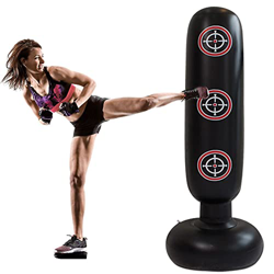 Saco de Boxeo de Pie, LncBoc 160cm Saco de Boxeo Hinchable de Pie, PVC Fitness Boxeo Inflable Saco de Arena Columna Tumbler Saco de Arena para Niños y precio