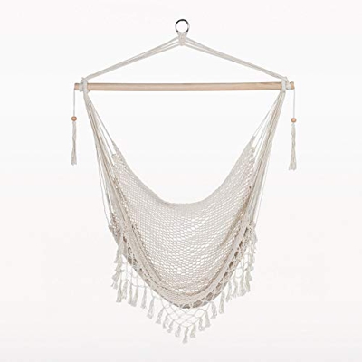 SKLUM Hamaca de Jardín Thana Poliéster - Bambú Blanco Roto - (Elige Color)