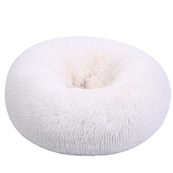 FENDOU Cama for Perros Gatos,Cama Calmante for Mascotas,Cama Antiestres Perro Mascotas Calentito Cojín Redondo Suave de Felpa,para Gatos Perros Mascot en oferta