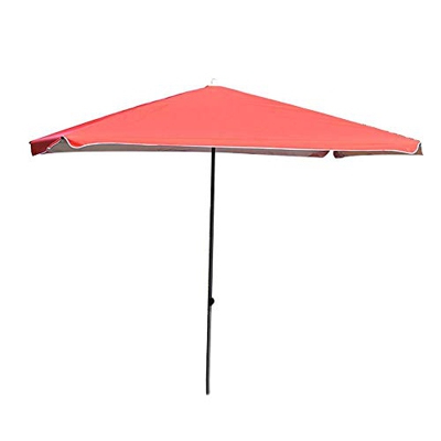 XMcKJ Sombrillas Sunbrella, Jardín Rectangular, Ajustable, protección Solar, protección de la Lluvia, Paraguas de Acero de Oro Negro, Adecuado para al