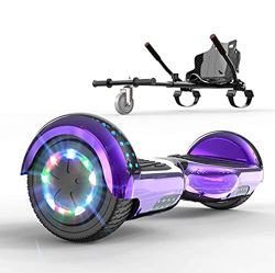 GeekMe Hoverboards,6.5" con Hoverkart Self Balance Scooter Las Ruedas LED Luces, Hoverboards con Bluetooth Dual Motorh Dual Motor en oferta