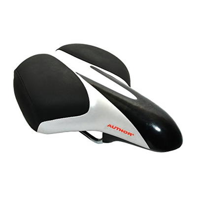 Author Bicycle Saddle ASD-Ergo Density Comfort Saddle Gel Twinbase Black Silver