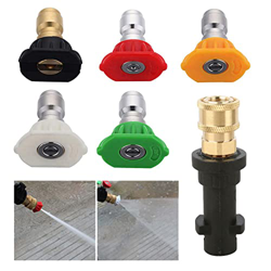 ERDONG - Adaptador de pistola de lavado a presión, adaptador de conector rápido de 1/4 pulgadas, paquete de 5 boquillas de lavado a presión para Karch en oferta