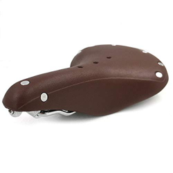 ZCQBCY Sillín de Ciclismo Retro Vintage Sillín de Bicicleta Vintage Sillín de imitación de Cuero Cojín de Asiento marrón de Carretera Material de Poli características