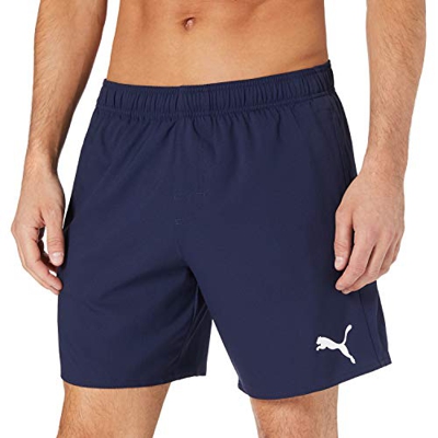 PUMA Swim Men's Mid Shorts Bañador, Azul Marino, S para Hombre