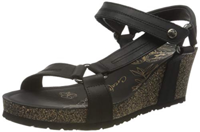 Panama Jack Violet Basics, Sandalia con Pulsera Mujer, Negro (Negro B2), 38 EU