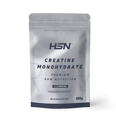 Creatina Monohidrato Micronizada en Polvo de HSN | Aumenta tu Rendimiento Deportivo, tu Energía y tu Masa Muscular, Retrasa la fatiga | Vegano, Sin Gl