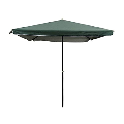XMcKJ Sombrillas Sunbrella, Jardín Rectangular, Ajustable, protección Solar, protección de la Lluvia, Paraguas de Acero de Oro Negro, Adecuado para al