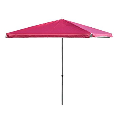 XMcKJ Sombrillas Sunbrella, Jardín Rectangular, Ajustable, protección Solar, protección de la Lluvia, Paraguas de Acero de Oro Negro, Adecuado para al
