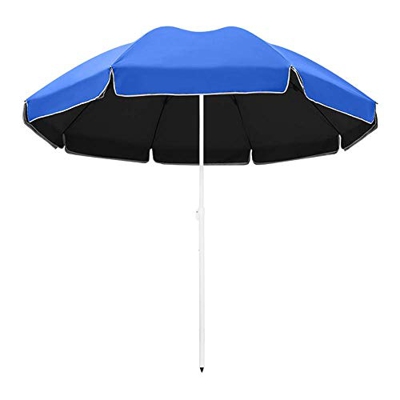 Sombrillas Sunbrella, Paraguas al aire libre de patio de 2.2m / 2.4m, tela de paraguas plásticas de plata de doble capa, 4 ajustes de altura, 3 capas 
